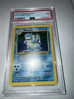 1999 Blastoise Holo Rare Pokemon TCG Card 2/102 Base Set Vintage WOTC PSA 7 NM - Image 4