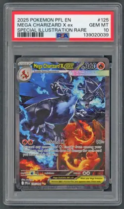 Pokemon Cards - PSA 10 Mega Charizard Ex 125/094 - SIR Phantasmal Flames GEM MT - Image 1