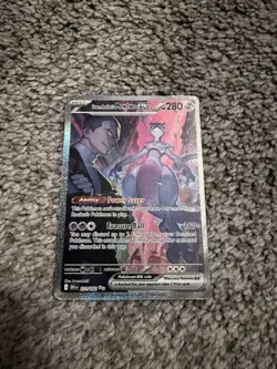 Pokemon TCG Team Rocket's Mewtwo EX 231/182 Destined Rivals SIR Holo - Image 1