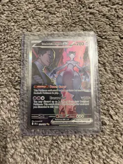 Pokemon TCG Team Rocket's Mewtwo EX 231/182 Destined Rivals SIR Holo - Image 3