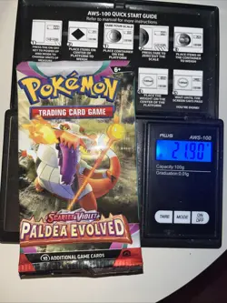 Heavy 21.90g Pokemon Sealed Paldea Evolved Booster Pack - Image 1