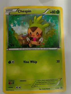Chespin XY88 Cosmos Holo - Black Star Promo Pokemon Holo Foil Nice! - Image 1