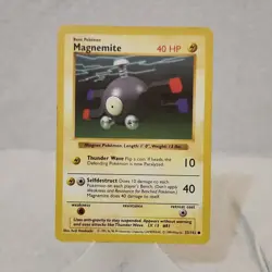 Pokemon Magnemite Base Set Shadowless 053/102 Common 40 HP Regular English - Image 1