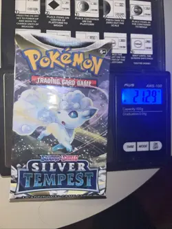 Heavy 21.29g Pokemon Sealed Silver Tempest Booster Pack - Image 1