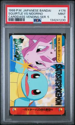 PSA 9 2025 CERT POP 23 SQUIRTLE VS NIDORINO 1999 POKEMON JPN BANDAI CARDDASS 176 - Image 1