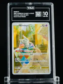 2024 Pokemon SVP EN-SV Black Star Promo Mimikyu Paldean Fates #075 TAG 10 - Image 1