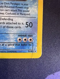 Pokemon TCG Dark Feraligatr Holo Rare Neo Destiny, 5/105, Vintage WOTC - Image 4