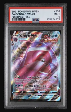 Gengar Vmax PSA 9 - 2021 Pokemon Sword and Shield Fusion Strike - #157 - Image 2
