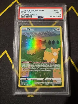2023 Pokemon Crown Zenith Ditto Galarian Gallery #GG22/GG70 PSA 9 - Image 1