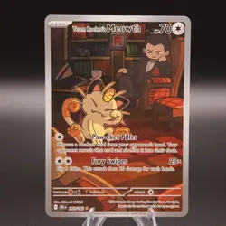 Pokemon TCG SV10: Destined Rivals 203/182 IR Team Rocket’s Meowth - Image 1