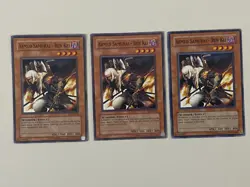 Yugioh Armed Samurai - Ben Kei x 3 - LP - Plus Free Holo Card - Image 1