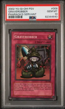 YUGIOH GRAVEROBBER Super Rare Holo PSV-008 PSA 10 GEM MINT - Image 1