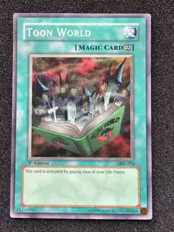 VLP YUGIOH TOON WORLD 1st Edition Super Rare Holo MRL-076 - Image 1