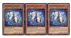 Yugioh- 3X Ghostrick Yuki-onna - Common - 1st Edition - SHSP-EN019 - Light Play - Image 1