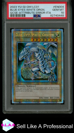 BLUE-EYES WHITE DRAGON YUGIOH EN004 2023 LEG COLL LC01 QUARTER CENTURY EN PSA 10 - Image 1