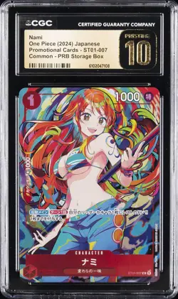 2024 ONE PIECE JPN PROMO CARDS, COMMON - PRB STORAGE BOX NAMI CGC 10 PERFECT - Image 1
