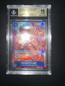 ONE PIECE BGS 10 MONKEY. D. LUFFY OP02-062 PARAMOUNT WAR ENGLISH 2023! - Image 2