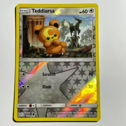 Teddiursa 171/236 Common Reverse Holo Card Cosmic Eclipse Pokemon TCG LP - Image 1