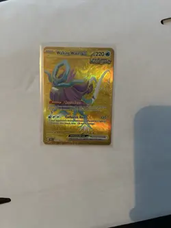 Pokemon TCG Walking Wake EX Scarlet & Violet Temporal Forces Holo Card Gold - Image 1