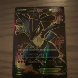 Pokemon Lucario EX 107/111 XY Furious Fists Ultra Rare Full Art Holo Card - Image 1
