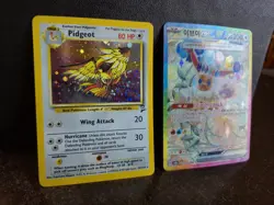Pokemon Card Lot Vintage Holo Pidgeot And Eevee SAR Terastal Korean 2 Cards Lot - Image 1