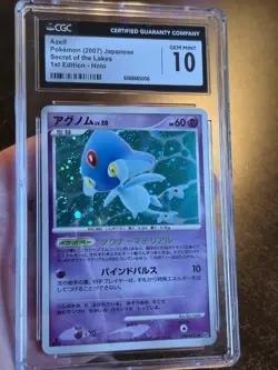 Azelf 1st Ed DPBP#521 Secret of the Lakes DP2 Japanese Holo Card Pokemon CGC 10 - Image 1