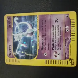 Pokemon Mewtwo Card 20/165 Holo Rare Expedition Base Set - Image 1