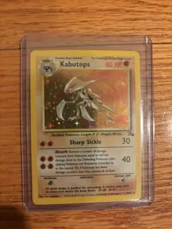 Pokemon TCG Kabutops Holo Rare Unlimited Card 9/62 Fossil - Image 1