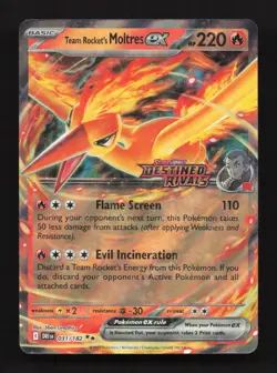 Team Rocket's Moltres ex 031/182 Stamped SV10: Destined Rivals Pokemon Card - Image 1