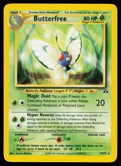 Butterfree 19/75 Rare Neo Discovery Pokemon Card - Image 1