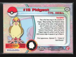 #18 Pidgeot Topps Chrome Black Logo Pokemon Card - Image 2