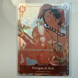 Portgas.D.Ace Gift Collection P-028 Alt Art Holo Foil Rare One Piece Card - Image 1