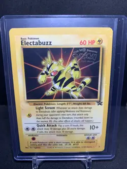 Pokemon Electabuzz #2 Warner Bros Movie Black Star Promo TCG Card LP WOTC 1999 - Image 1