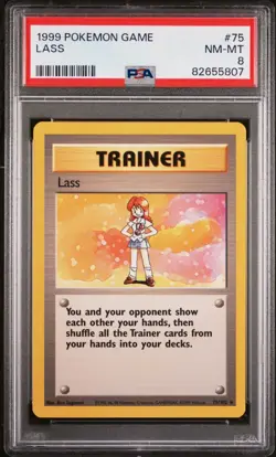 Lass 75/102 - Trainer Base Set PSA 8 Pokemon Card - NM MINT - Image 1