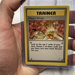 Vintage Pokemon TCG Gym Heroes Misty's Wrath Trainer Card 114/132 NM Near Mint - Image 1