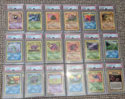 Pokemon Part Complete Fossil 1st Edition PSA 9 Set X18 Cards Non Holo 1999 - Image 1