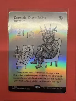 Mtg Secret Lair Encyclopedia - Demonic Consultation - Foil -NM - Image 1