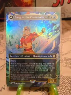 MTG Aang, at the Crossroads (Borderless) Avatar: The Last Airbender Foil Rare NM - Image 1