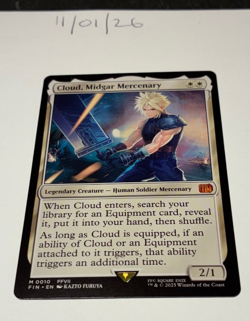 Magic the Gathering MTG Cloud, Midgar Mercenary x1 Mythic Card NM/M Final - Image 1