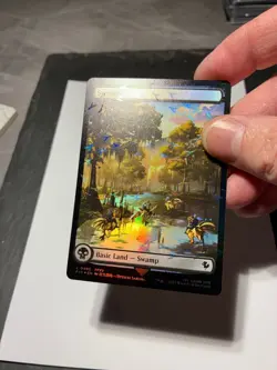 Magic the Gathering MTG Swamp Full Art x4 Land Chocobo Track FOIL Cards NM/M - Image 4