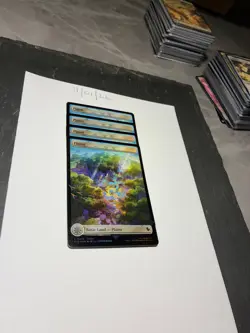 Magic the Gathering MTG Plains Full Art x4 Land Chocobo Track FOIL Cards NM/M - Image 2