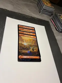 Magic the Gathering MTG Mountain Full Art x4 Land Chocobo Track FOIL Cards NM/M - Image 2