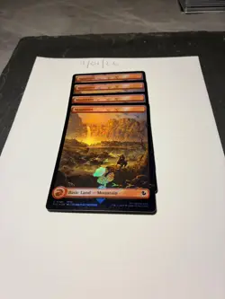 Magic the Gathering MTG Mountain Full Art x4 Land Chocobo Track FOIL Cards NM/M - Image 3