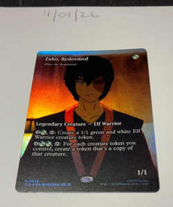 Magic the Gathering MTG Zuko, Redeemed (Rhys the Redeemed) B'less FOIL Card NM/M - Image 1