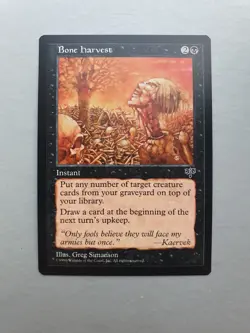 Bone Harvest, MTG Mirage (1996) Common Black Instant NM - Image 1