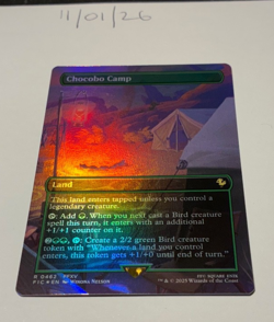 Magic the Gathering MTG Chocobo Camp x1 Borderless FOIL Card NM/M - Image 1