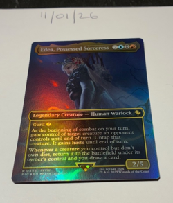 Magic the Gathering MTG Edea, Possessed Sorcerer x1 Borderless FOIL Card NM/M - Image 1