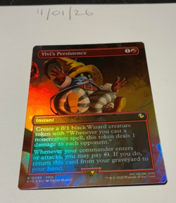 Magic the Gathering MTG Vivi's Persistence x1 Borderless FOIL Card NM/M - Image 1