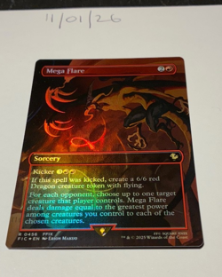 Magic the Gathering MTG Mega Flare x1 Borderless FOIL Card NM/M - Image 1