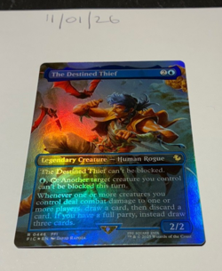 Magic the Gathering MTG The Destined Thief x1 Borderless FOIL Card NM/M - Image 1